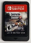 Construction Simulator 4 (Nintendo Switch, 2024) Cartridge Only, Tested