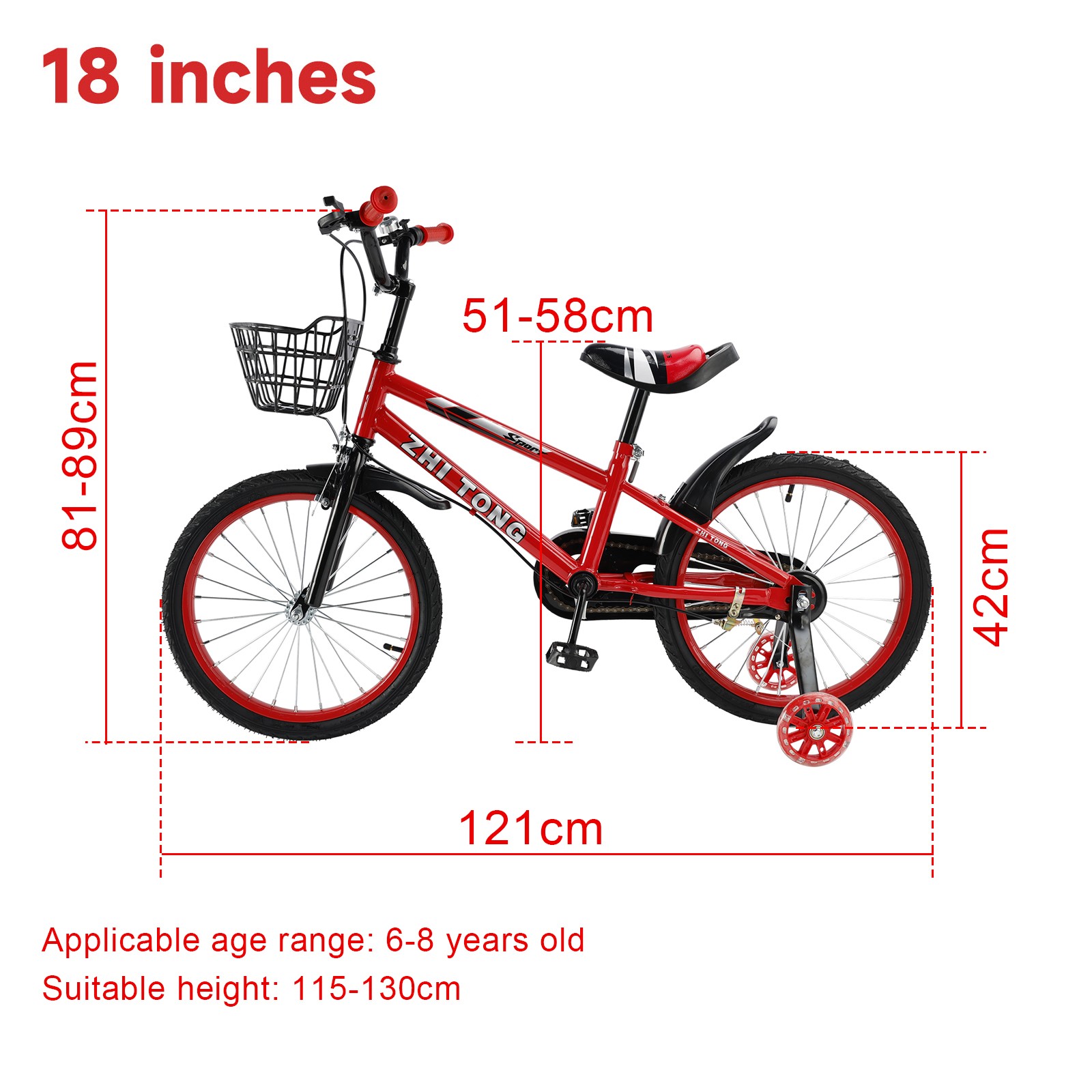 14/16/18'' Kids Bike Bicycle Boys & Girls w/ Training Wheels Stabilisers Pedal #