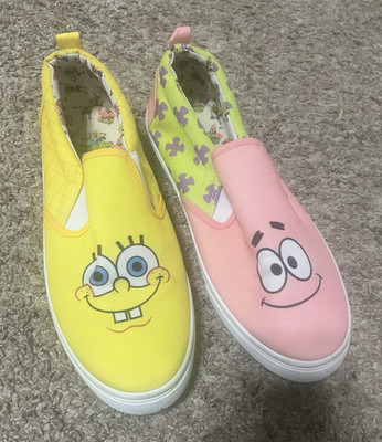 SpongeBob SquarePants Patrick Star Men's Slip-On Canvas Shoes Yellow/Pink US 8.5