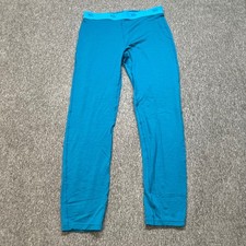 REI Co-op Girls 100 Merino Wool Base Layer Leggings Teal Blue Girls Size Large