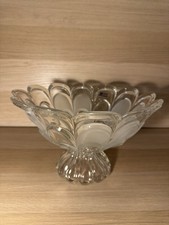 Vintage BOHEMIA Kristallschale auf Fuß – Handgefertigt – Czechoslovakia