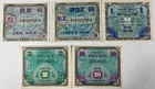 WW2 Military Allied Currency 5 diff. pcs. (#962) Little nicer quality. Germany,