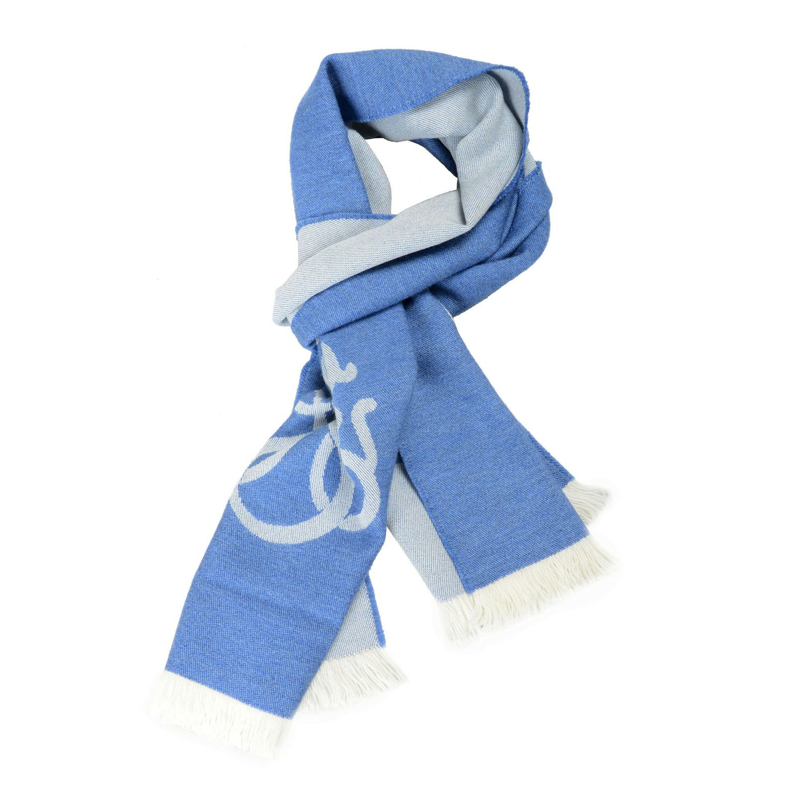 Шарф Sferra унисекс синего цвета из 100 шерсти 6090₽