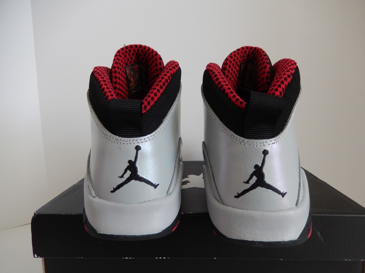 10＿R1出品 NIKE AIR JORDAN 10 X RETRO (GS) GREY-BLACK-RED SZ 5Y-WOMENS