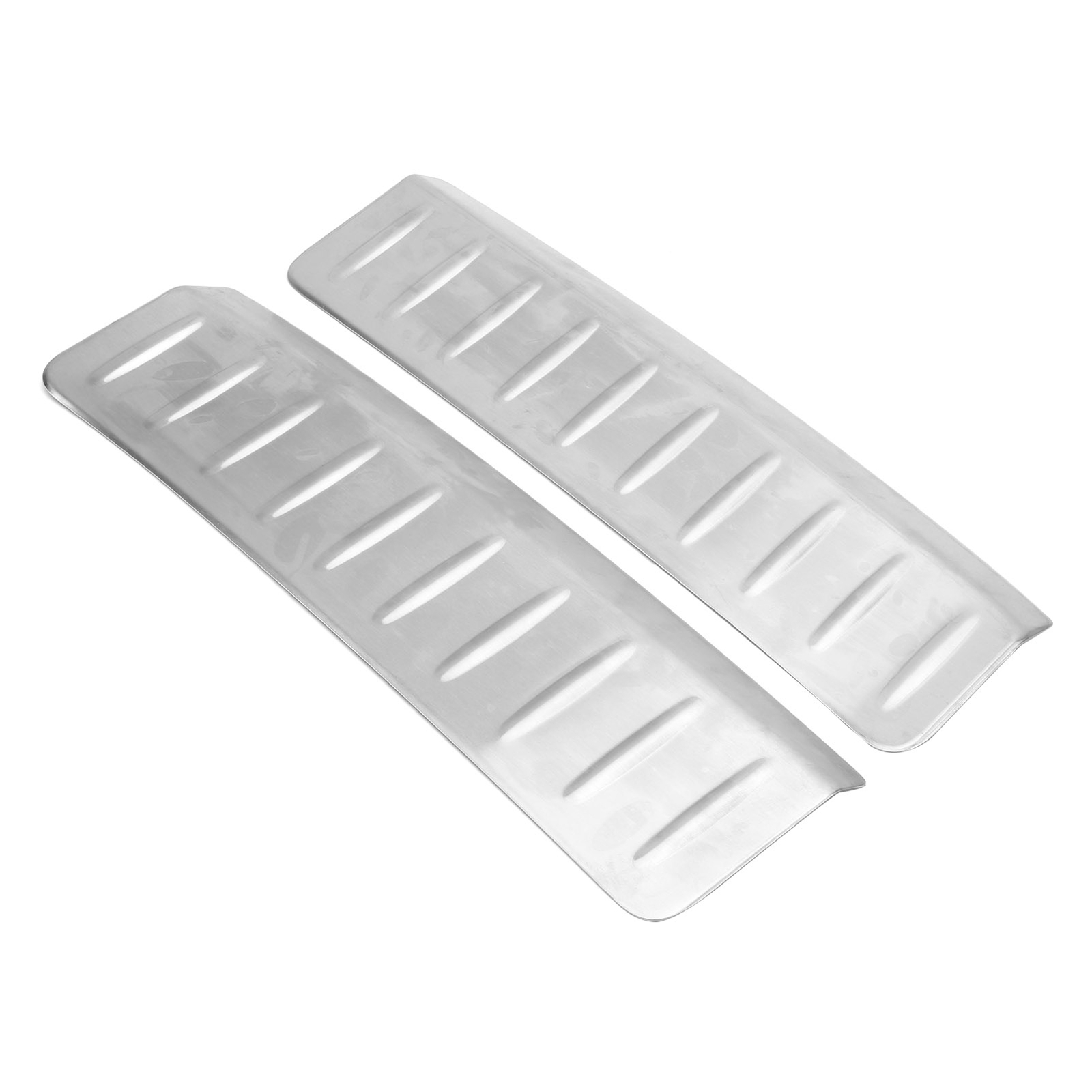 Silver 2pcs Rear Bumper Sill Plate Guard Cover Protector For Harrier