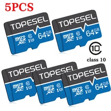 LOT 64GB Micro SD Card Memory Cards Micro SD Class 10 High Speed Flash Cards
