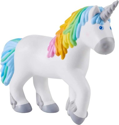 HABA Little Friends Unicorn Ruby Rainbow Chunky Plastic Toy Figure
