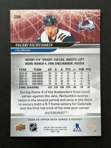 2024-25 Upper Deck Series 2 Silver Outburst Base - Pick your cards! - Picture 17 of 91