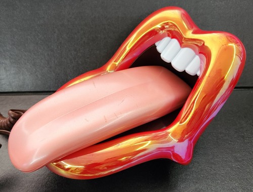 Red Lips Pink Tongue Novelty Sexy Rolling Stones Mouth Corded Landline Phone WOW - Zdjęcie 4 z 12