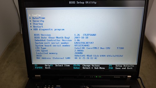 Lenovo ThinkPad T Series Core 2 Duo T7300 2.0 Ghz 2 Gb memoria Win Vista - Foto 4 di 20