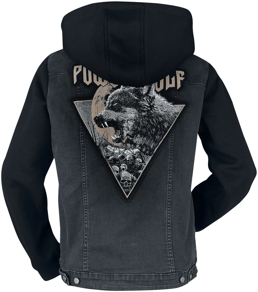 Powerwolf Jacket Power Metal Band Black Denim Jean Jacket - Image 2 of 4