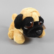 Russ Lil Peepers Pippin Pug Plush Black and Tan Dog Toy New