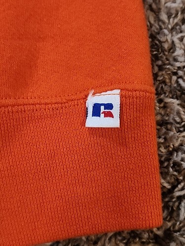 Vintage 90’s Russell Athletic Orange Crewneck Sweatshirt Mens Size XL Blank - Picture 11 of 15