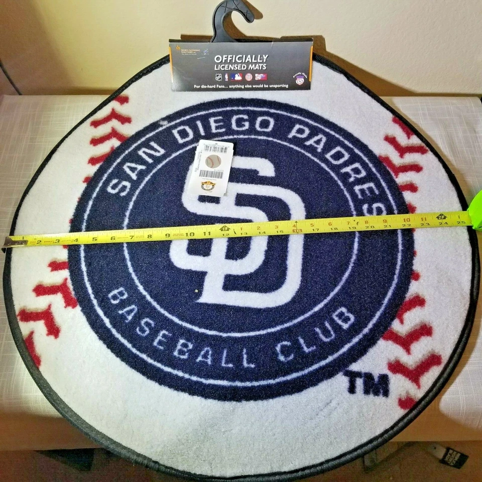 New Fanmats San Diego Padres Baseball Mats Area Rug round 26" Officially Licens - Image 4 of 4