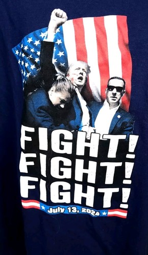 Donald Trump Fight!!! President Blue Mens 2XL T-Shirt Trump 2024 - Picture 2 of 6