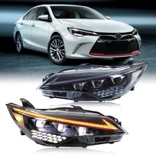 Coppia Per Toyota Camry 2015-2017 Gruppo Fari Led Proiettore DRL Fanali Anteriori
