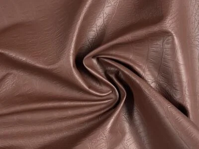 Material De Piel De Cocodrilo De Cuero Sintético Marrón - Imagen 1 de 4
