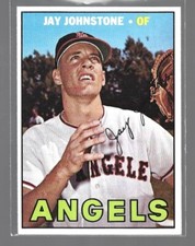 Jay Johnstone 1967 Topps Baseball ROOKIE Card #213-California Angels. rookie card picture