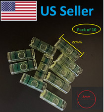 10 PCs Acrylic Tube Bubble Spirit Level Vial Measuring Instrument D 8mm L 20mm