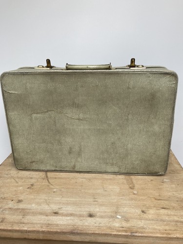 Vintage 1950’s Antler Faux Snakeskin Suitcase Shabby Display - Picture 12 of 13