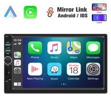 Double DIN Apple Carplay Android Auto 7" Touch Screen Car Stereo Radio Bluetooth