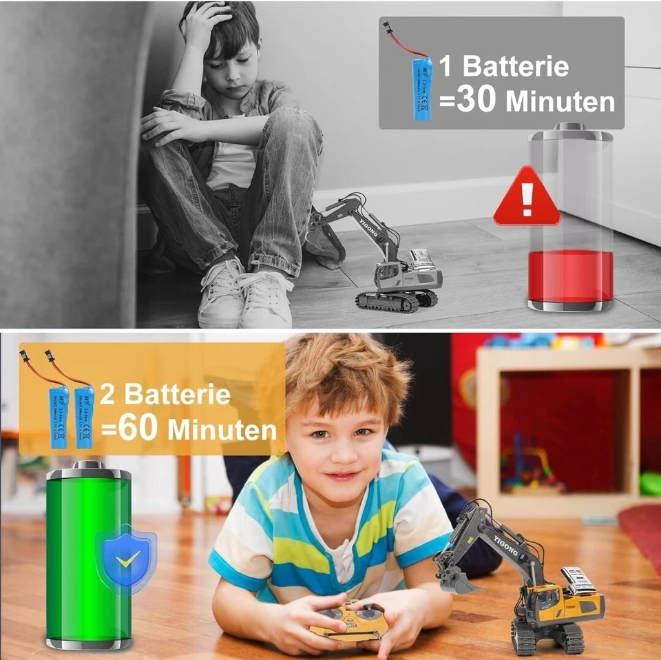 Escavatore Radiocomandato Con Luci E Suoni Scala 1:20 2.4 Ghz - Immagine 4 di 4