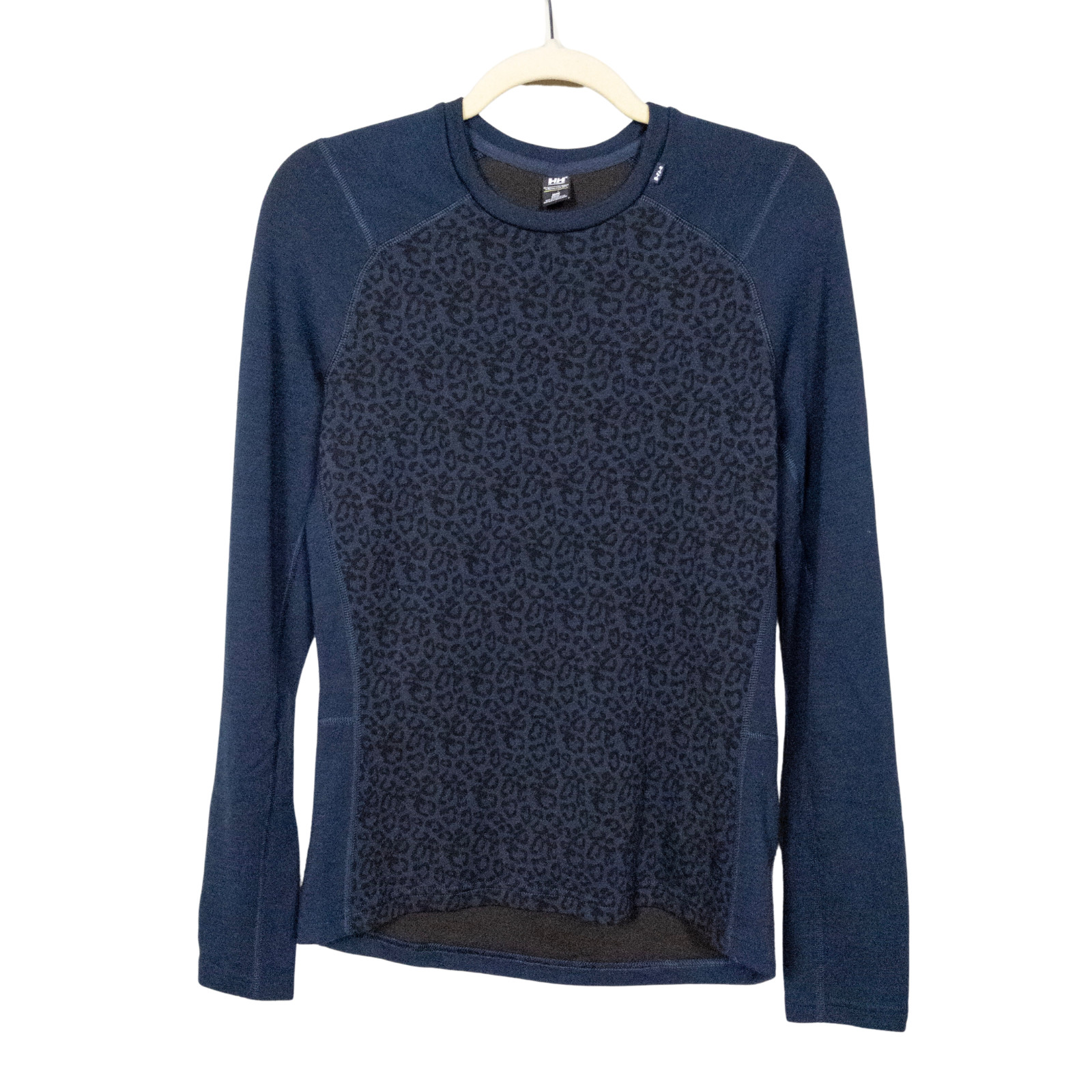 Capa base para mujer HELLY HANSEN azul marino leopardo Lifa Merino peso medio doble mediana