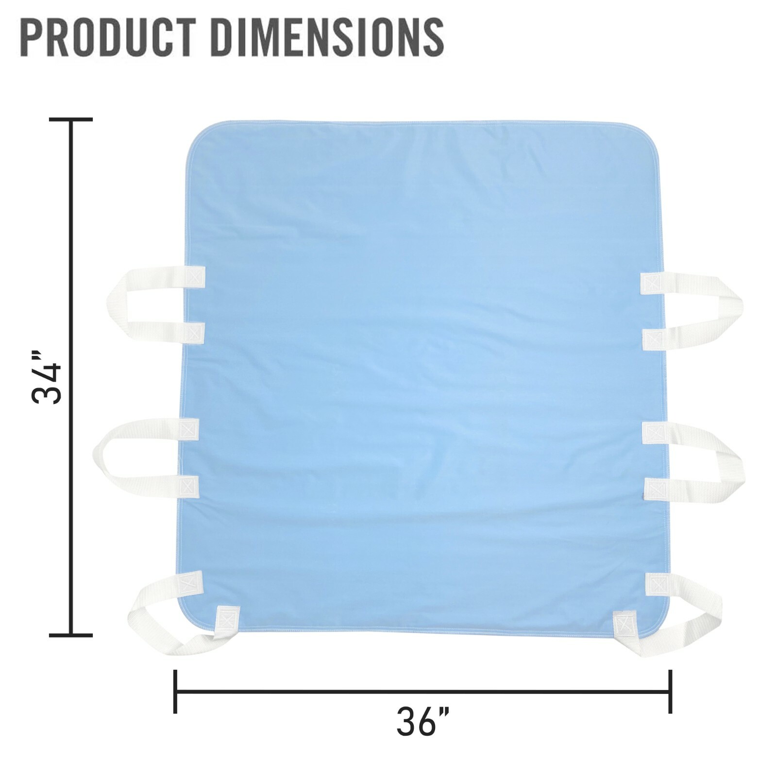 Atcha Ba Waterproof Positioning Bed Pad with 6 Handles, Reusable