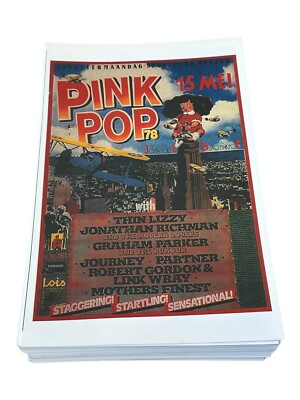 Pink Pop Thin Lizzy, 1978 Jonathan Richman, Graham Parker Poster 11 x 17 (406)