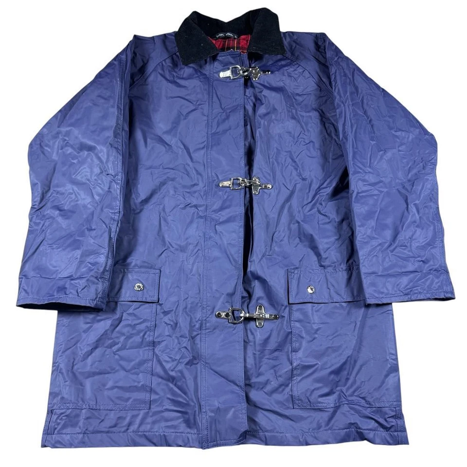 Vintage Rain Coat Women's Small Totes PVC Waterproof Flannel Lined Warm Full Zip - Image 2 of 4