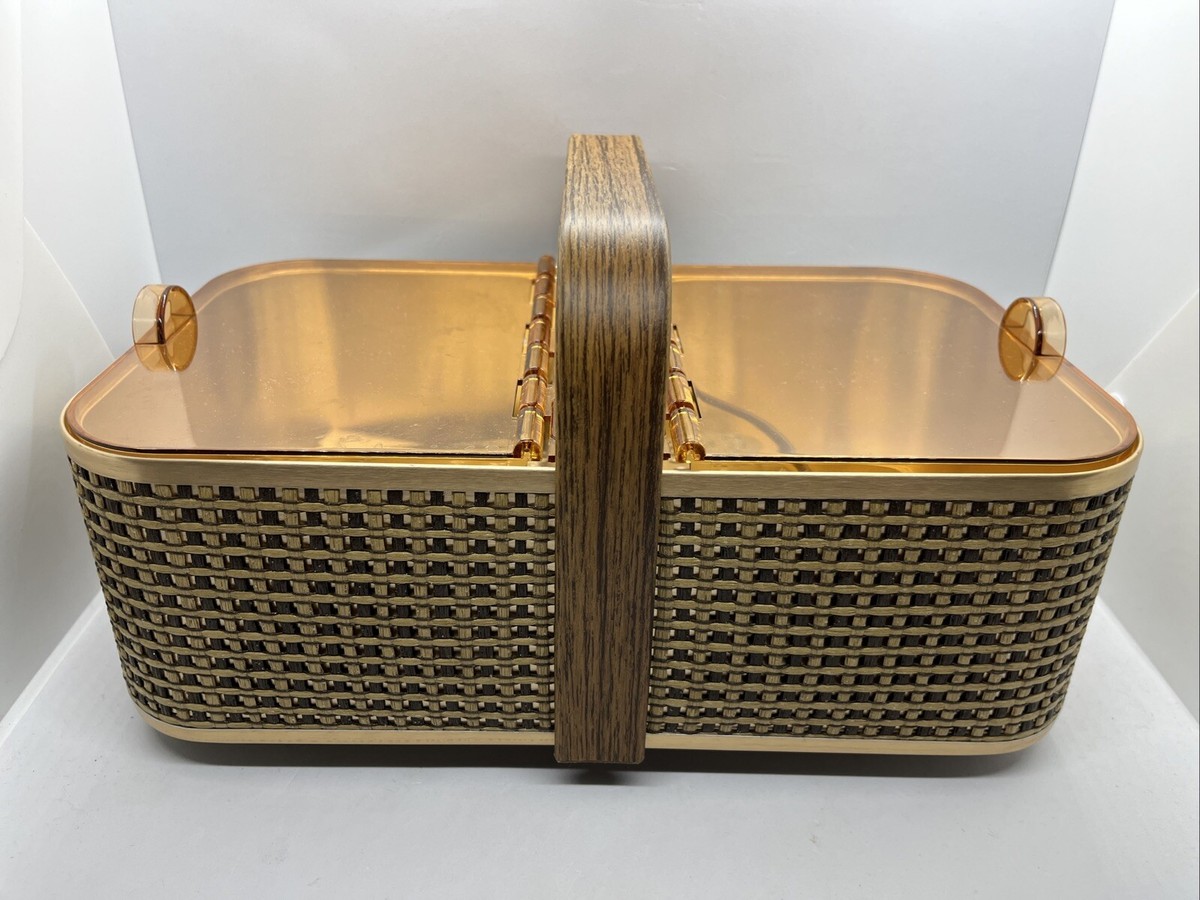 Vintage SALTON HOT BASKET BH-2 Roll Bread Warmer Wicker W/box
