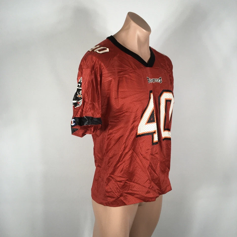 Camiseta deportiva juvenil de fútbol americano de colección de los 90 CAMPEÓN de los Tampa Bay Buccaneers Mike Alstott NFL XL Foto 3 de 4