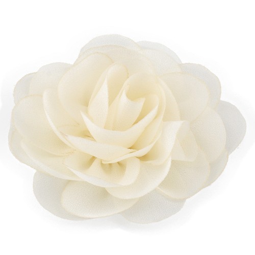 30pcs 8.5cm Chiffon Petals Poppy Rolled Rose Fabric Flower For Baby Hair Clips - Picture 12 of 12