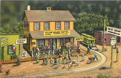 1940s Hamburg Pennsylvania World's Largest Miniature Village Postcard 241-9804