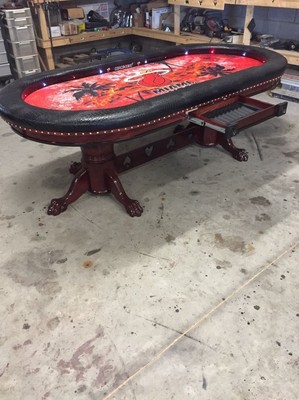 Deluxe 4 x 8 custom poker tables by kandjpokertables.com | eBay