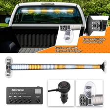 144 LED Amber White Emergency Warning Safety Interior Windshield strobe Light