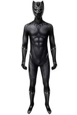Black Panther Suit T'Challa Costume Cosplay Jumpsuit with mask NEW Sale