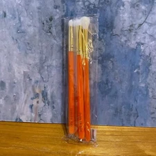 Ace Beaute 4 Piece Eyeshadow Brush Set In Coral (Orange) Full Size New & Sealed