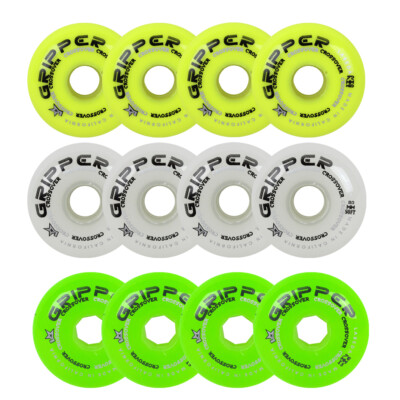 Labeda Roller Hockey Wheels Gripper Crossover Set of 4 - Choose Color / Size