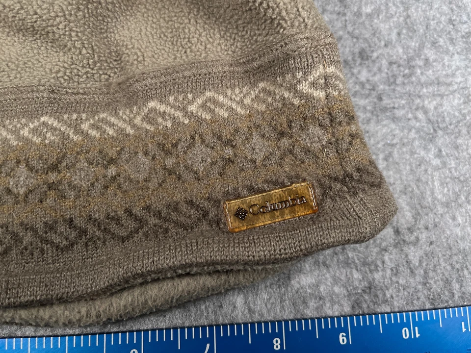 Columbia Beanie Toque Womens One Size Beige Gray Knit Polyester Wool Outdoors - Image 2 of 4