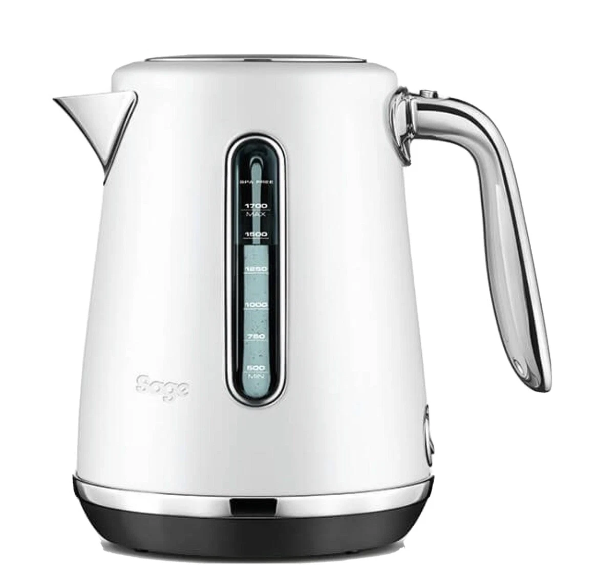 Sage The Soft Top Luxe Sea Salt Kettle Soft Open Lid Auto Shut Off 1.7 Litre