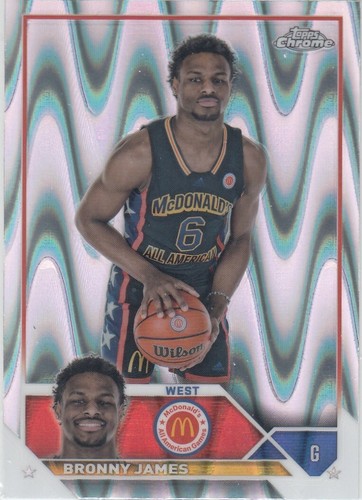 Bronny James [RayWave] #68 2023 Topps Chrome McDonald's All American card