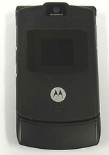 Motorola RAZR V3 - Black and Silver  AT T / Cingular  Cellular Flip Phone