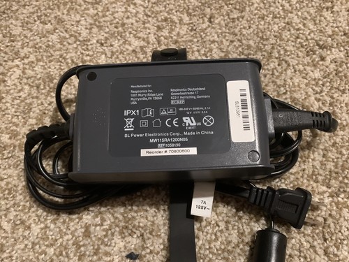 Respironics IPX1 Power Supply MW115RA1200N05 12V 5.0A AC 1058190