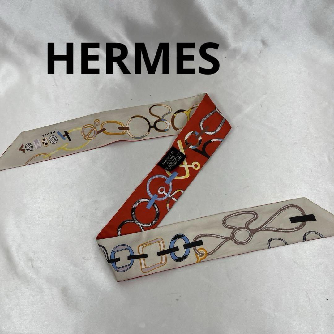 HERMES Do Re Boucles silk scarf black