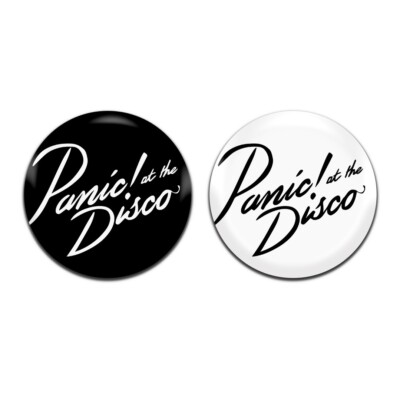 2x Panic At The Disco Pop Rock Emo 00er 25mm / 1 Zoll D Pin Button Anstecker