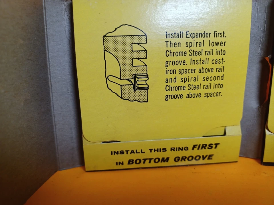 Anillo de pistón Clinton 149-0603-00 nuevo de colección Foto 3 de 4