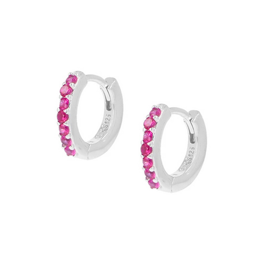 Women's Earrings Silver 925 Amen with Fuchsia Zircons ET1BR