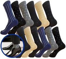 12pk DRESS SOCKS MIX DESIGN FIRST QUALITY BIG AND TALL COTTON SOCKS 10-13