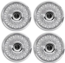 4x 15" Zoll Speichenblende Hot Rod  Radzierblende Radkappe Wheel Cover chrom